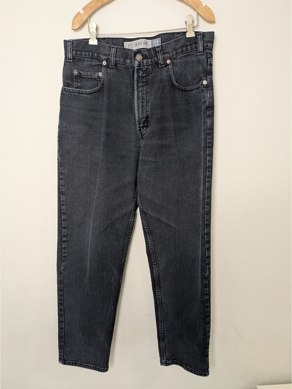 Vintage GAP Blue Jeans Mens Black Loose Fit Denim Jeans – Size W34 L30